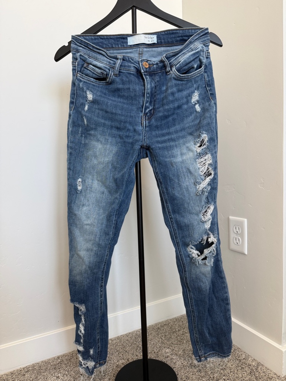 Distressed Blue Jeans for Women